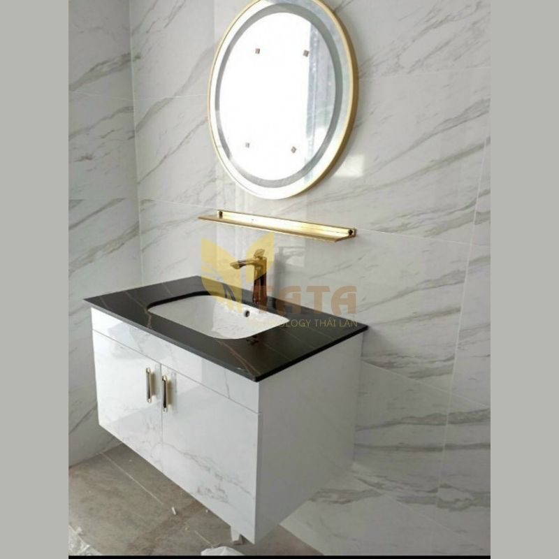 TỦ LAVABO MẶT ĐÁ CHỐNG TRẦY TATA TLVB-6877