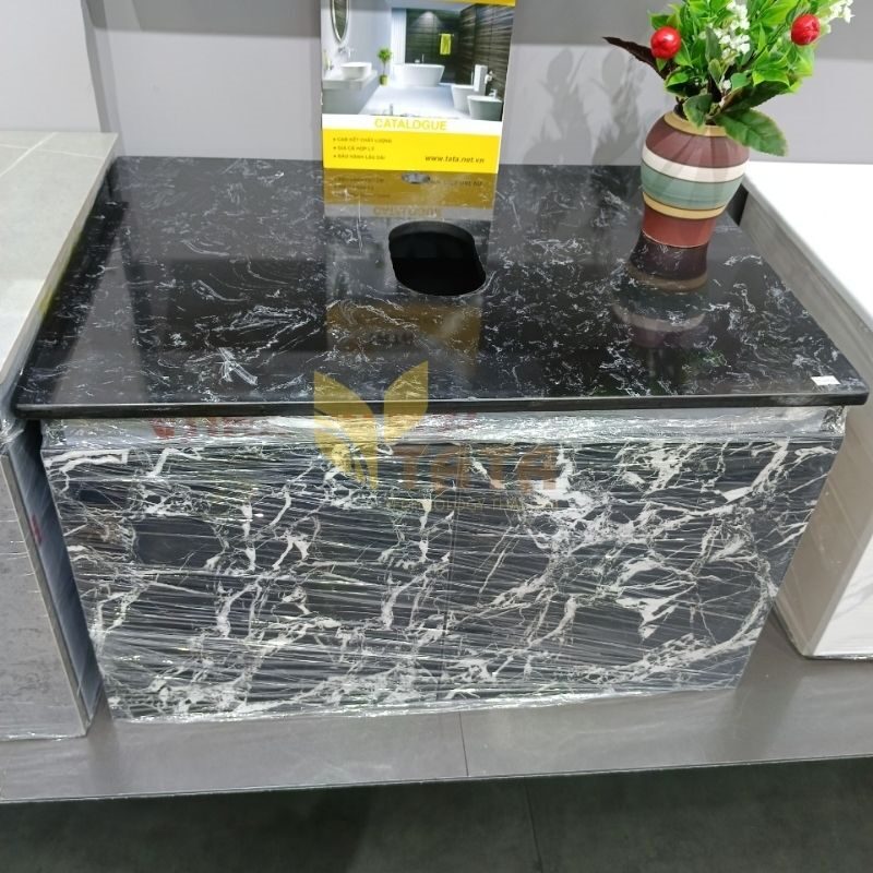 Tủ Lavabo Đen Vân Trắng Cao Cấp TaTa TLVB-6883