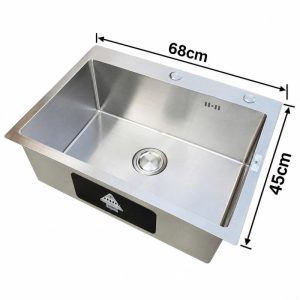 CHẬU RỬA CHÉN 1 HỘC INOX 304 (68*45CM) CAO CẤP TATA CRC6937