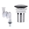 BỘ XẢ LAVABO ĐẦU NHẤN SỨ ĐEN CAO CẤP TATA XLB14